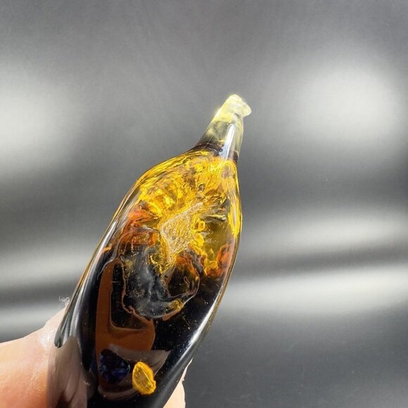 Venetian Hand Blown Fish Art Glass Figurine Hand Made In Italy Amber Smokey VTG - Picture 8 of 14